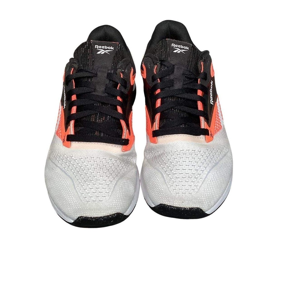 Reebok Nano X4 Training Shoes Mens 8 White Black Orange Good Crossfit Sneakers - Picture 1 of 8